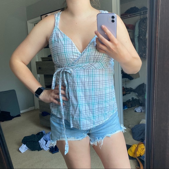 Plaid wrap tank - Picture 3 of 5